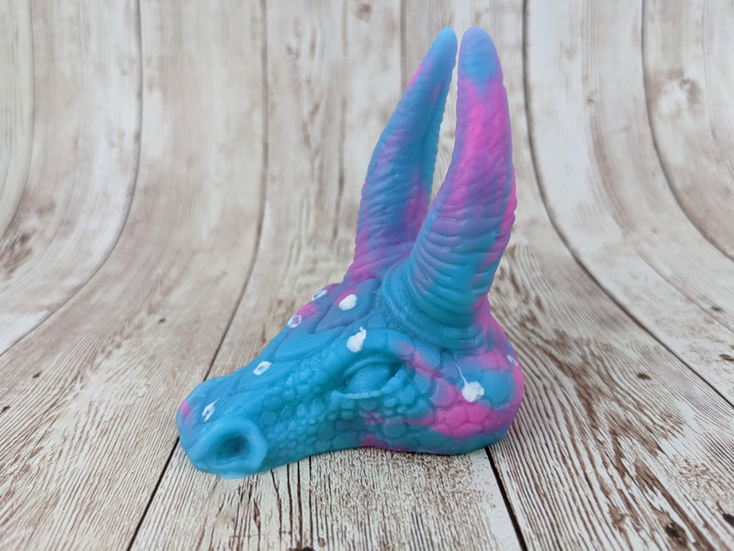 Arith the Swamp Dragon, Size Mini (Medium Firmness) Vaporwave Stars Coloration