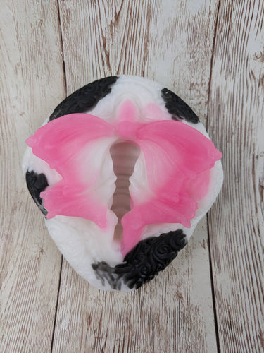 Lydia the Sea Beast, Size Mini (Medium Firmness) Cow Print