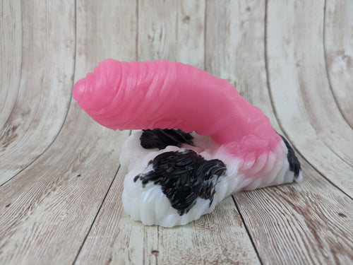 Lennex the Dancing Bear Packer, Size Small (Soft Firmness) MISHAP Cow Print