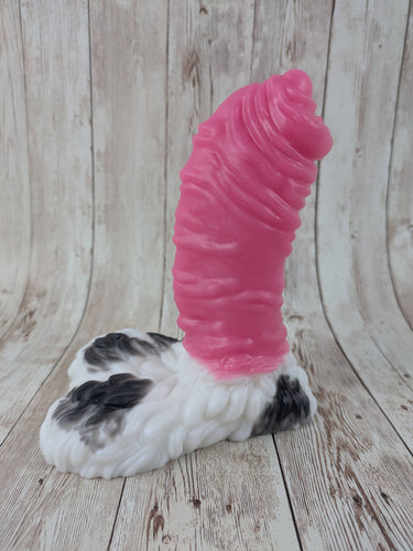 Lennex the Dancing Bear Erect Version, Size Small (Medium Firmness) Cow Print Coloration