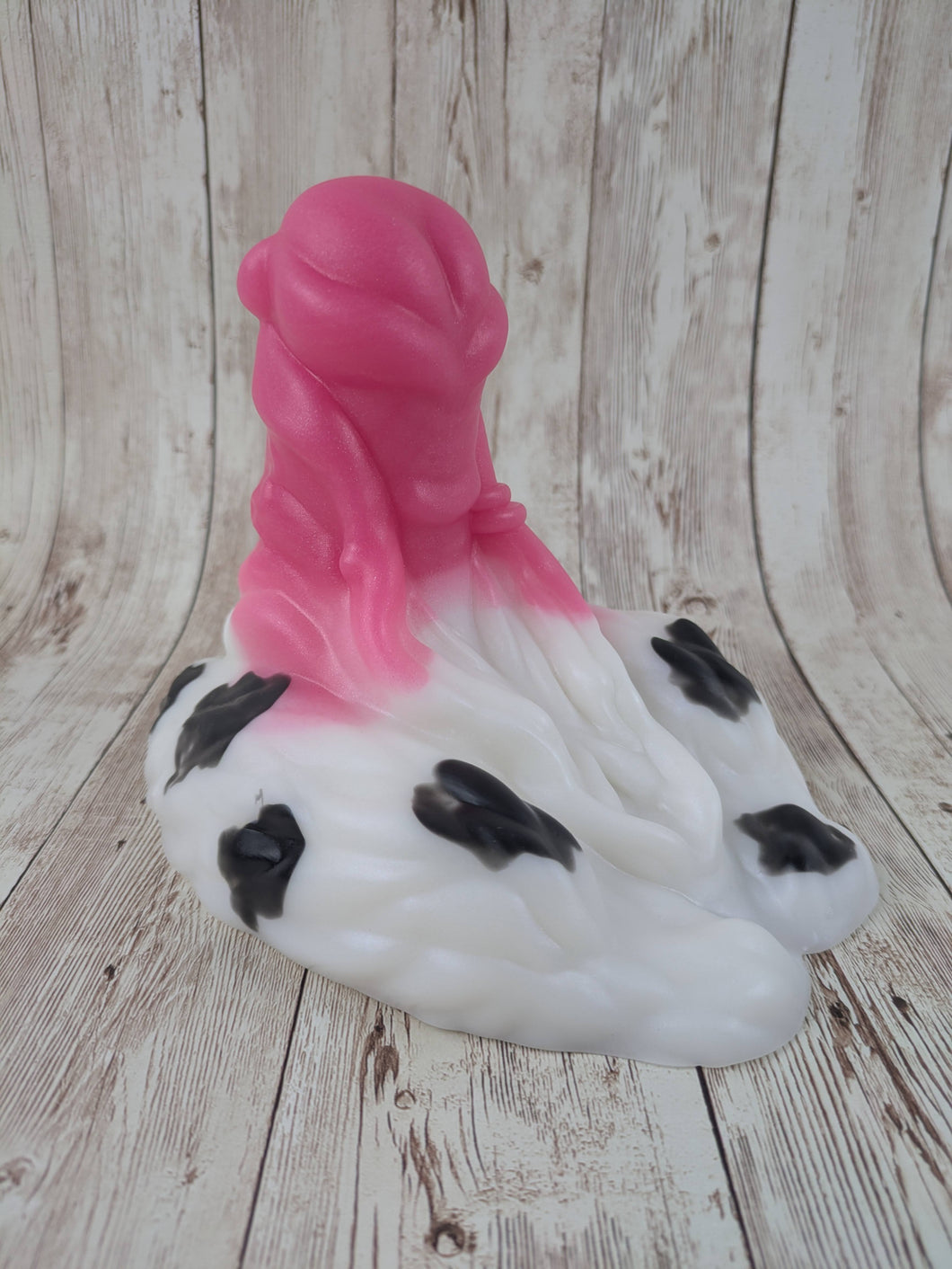 Rojo the Maze Keeper, Size Medium (Soft Firmness) Cow Print Coloration