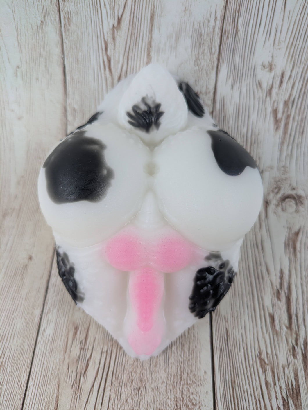 Tristan the Whimsy Prince, Size Mini (Soft Firmness) Cow Print Coloration