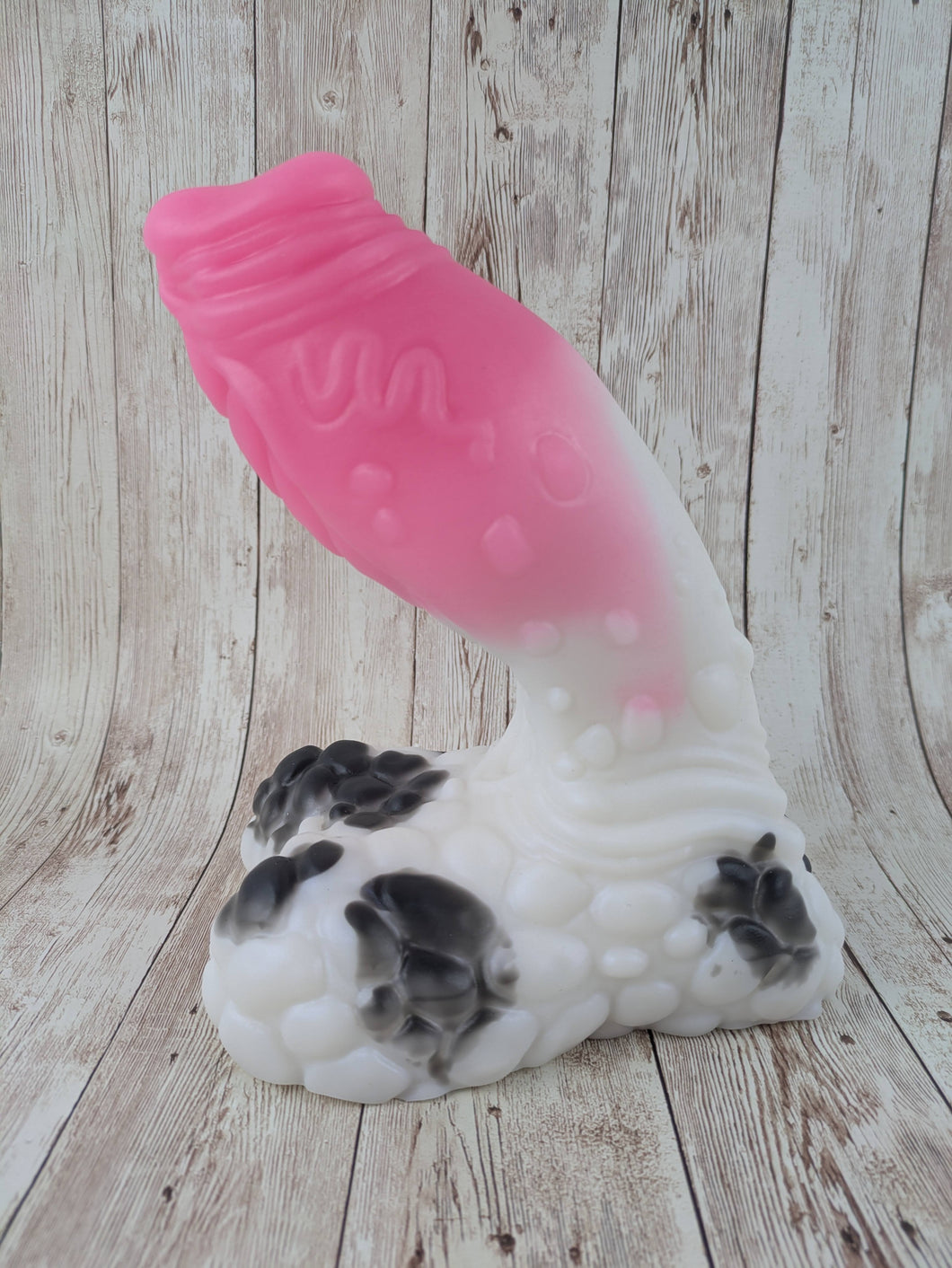 Trex E the Beast Erect Version, Size Large (Soft Firmness) MISHAP Cow Print Coloration