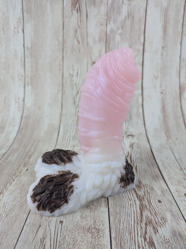 Lennex the Dancing Bear Erect Version, Size Mini (Soft Firmness) Brown Cow Coloration