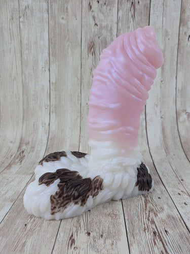 Lennex the Dancing Bear Erect Version, Size Medium (Soft Firmness) MISHAP Brown Cow Coloration