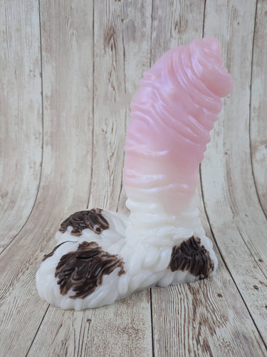 Lennex the Dancing Bear Erect Version, Size Small (Soft Firmness) MISHAP Brown Cow Coloration