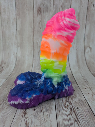 Lennex the Dancing Bear Erect Version, Size Small (Soft Firmness) Blizzard Rainbow Special Coloration