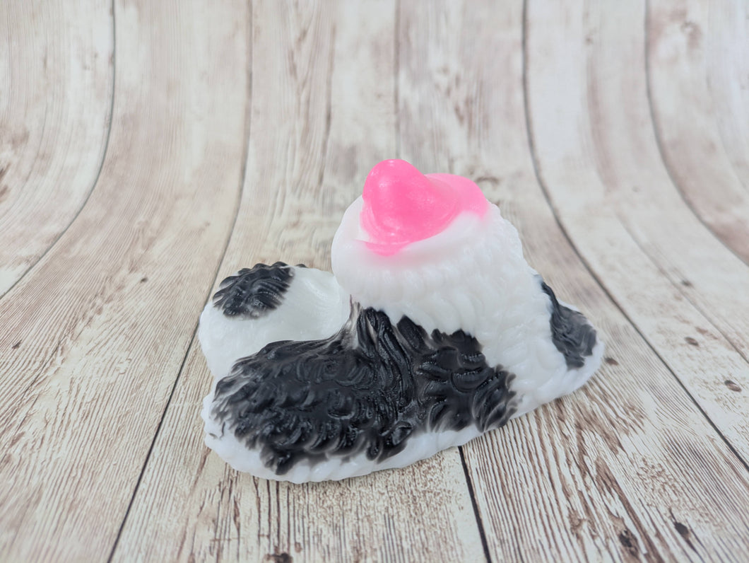 Fredrick the Werewolf of the woods, Size Mini (Soft Firmness) Traditional Cow Print