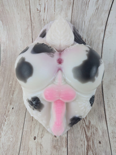 Tristan the Whimsy Prince, Size Small (Soft Firmness) MISHAP Traditional Cow Print
