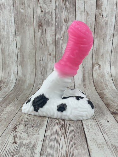 Jasper the Forest Guardian, Size Small (Soft Firmness) Cow Print