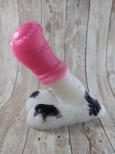 Jasper the Forest Guardian, Size Small (Soft Firmness) Cow Print