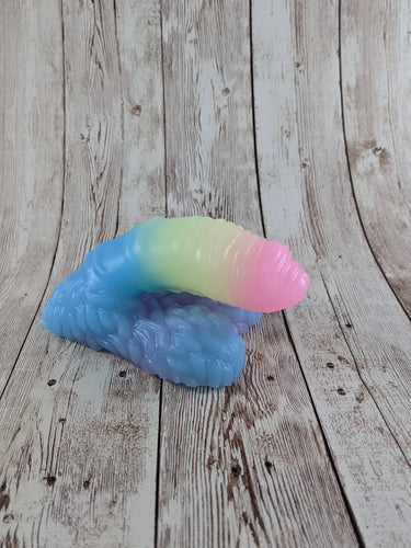 Lennex the Dancing Bear Packer, Size Small (Super Soft Firmness) Rainbow