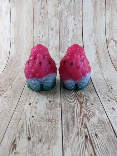 Mermaid Clutch Size Medium (Mermaid/Soft, Mermaid/Soft) Hand Painted Watermelon