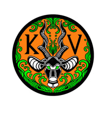 New KuduVoodoo Logo Sticker-Orange (Single and 3 Pack Listing)